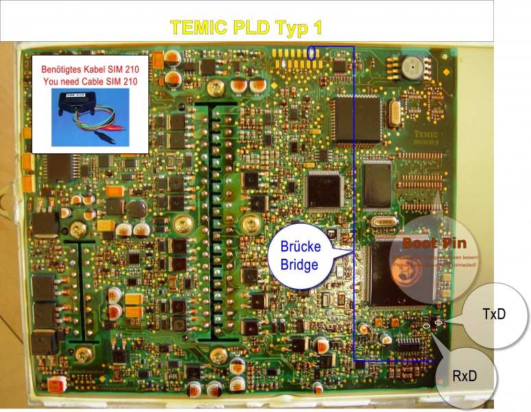 Temic PLD (Mercedes Truck) pinout diagram 1